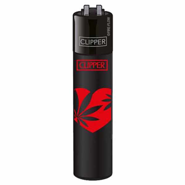 CLIPPER LIGHTER WEED SHAPES RED