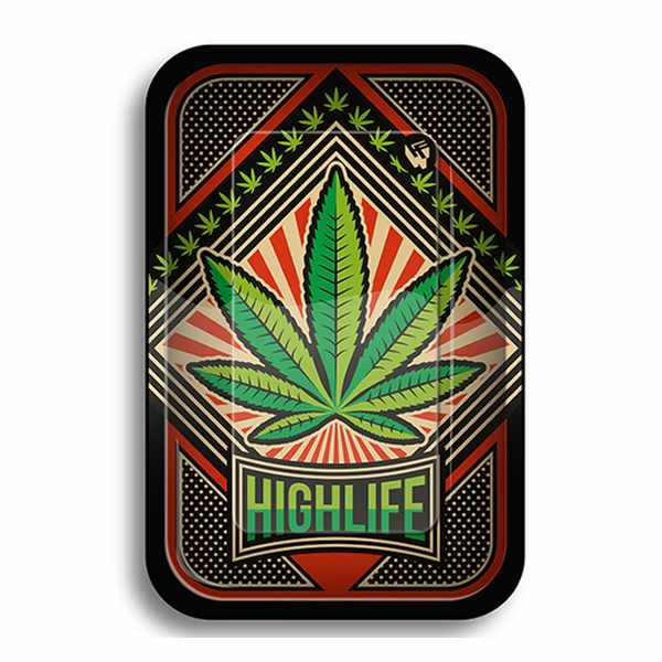 METAL ROLLING TRAY "HIGH LIFE" SMALL